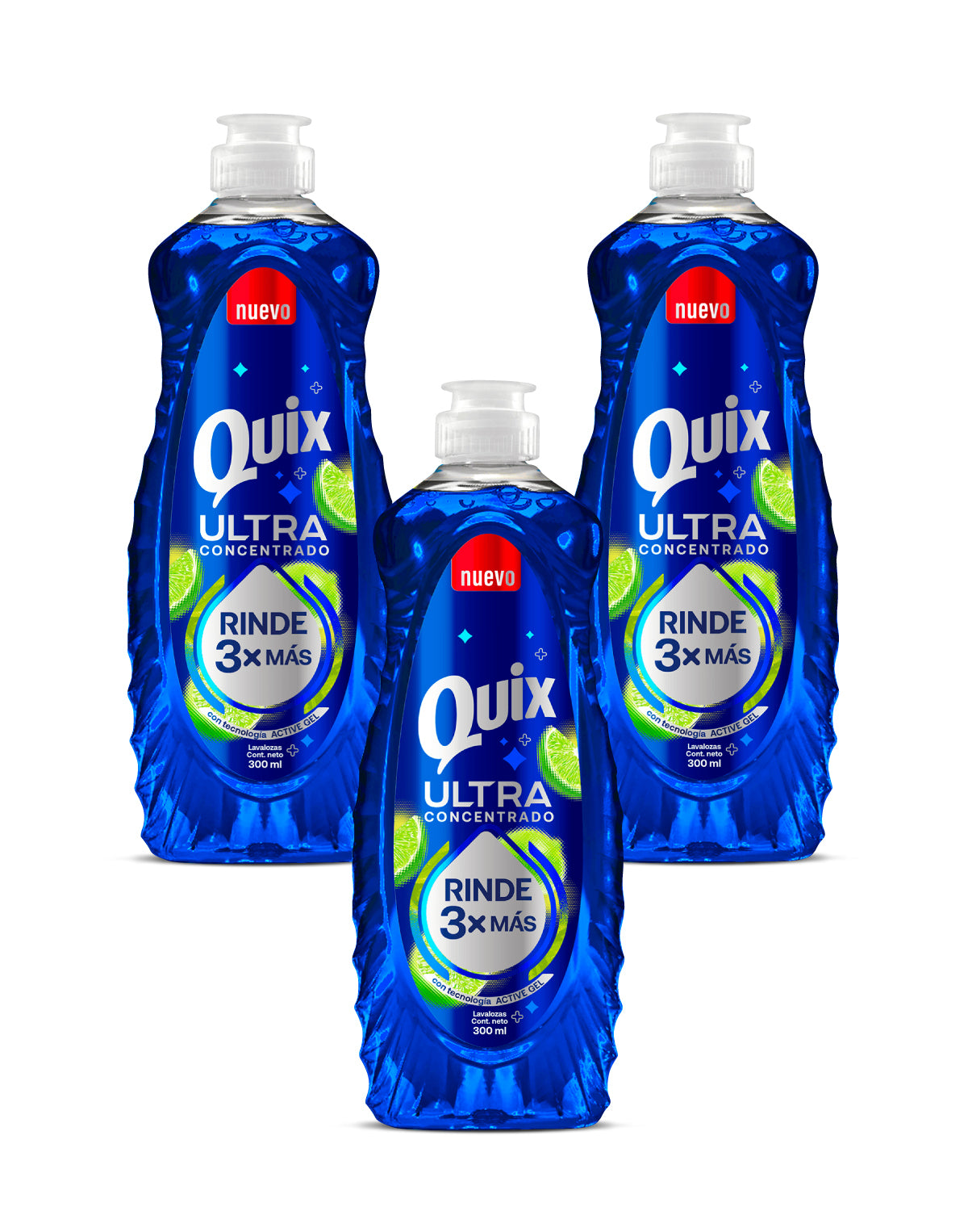 Quix Lavaloza Ultra Concentrado 3 x 300 cc - Puntolimpieza